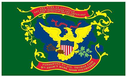 9th Massachusetts Irish Brigade Regiment  Flag