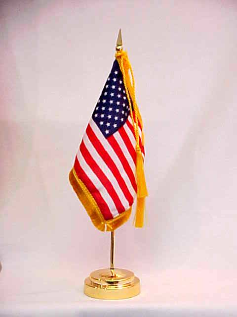 High Quality American Desk Flag with weighted base