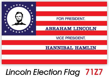 Lincoln political campaign flag