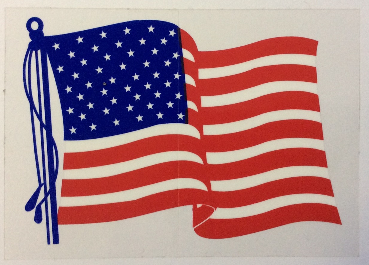 American Flag Window Decal