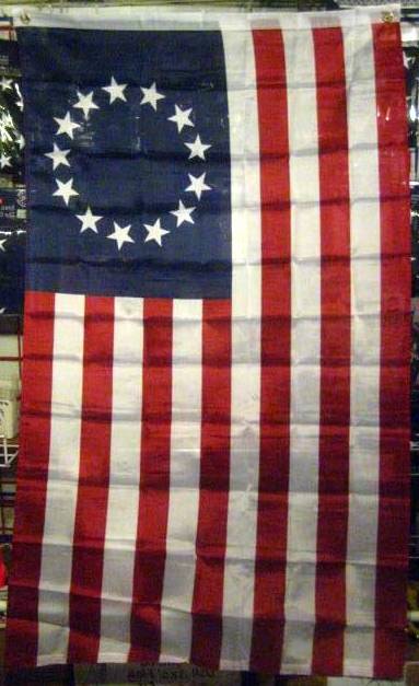 Historical Betsy Ross Flag 4"x6" Desk Set Table Stick Gold Base