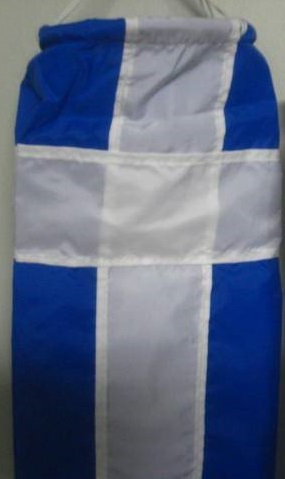 white blue white wind sock