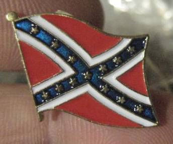 Confederate flag pin