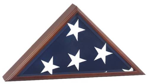 Cherry Wood Flag Display Case  4 X 6 ft Flag Made USA