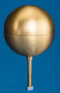 Gold Anodized Aluminum Flagpole Ball