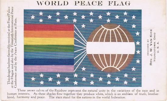 World Peace Flag Post Card