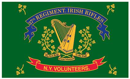 37th New York Irish Brigade Regiment Flag