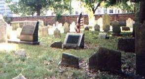 Hopkinson's unmarked grave in Christ Church Burial Ground in Philadelphia
