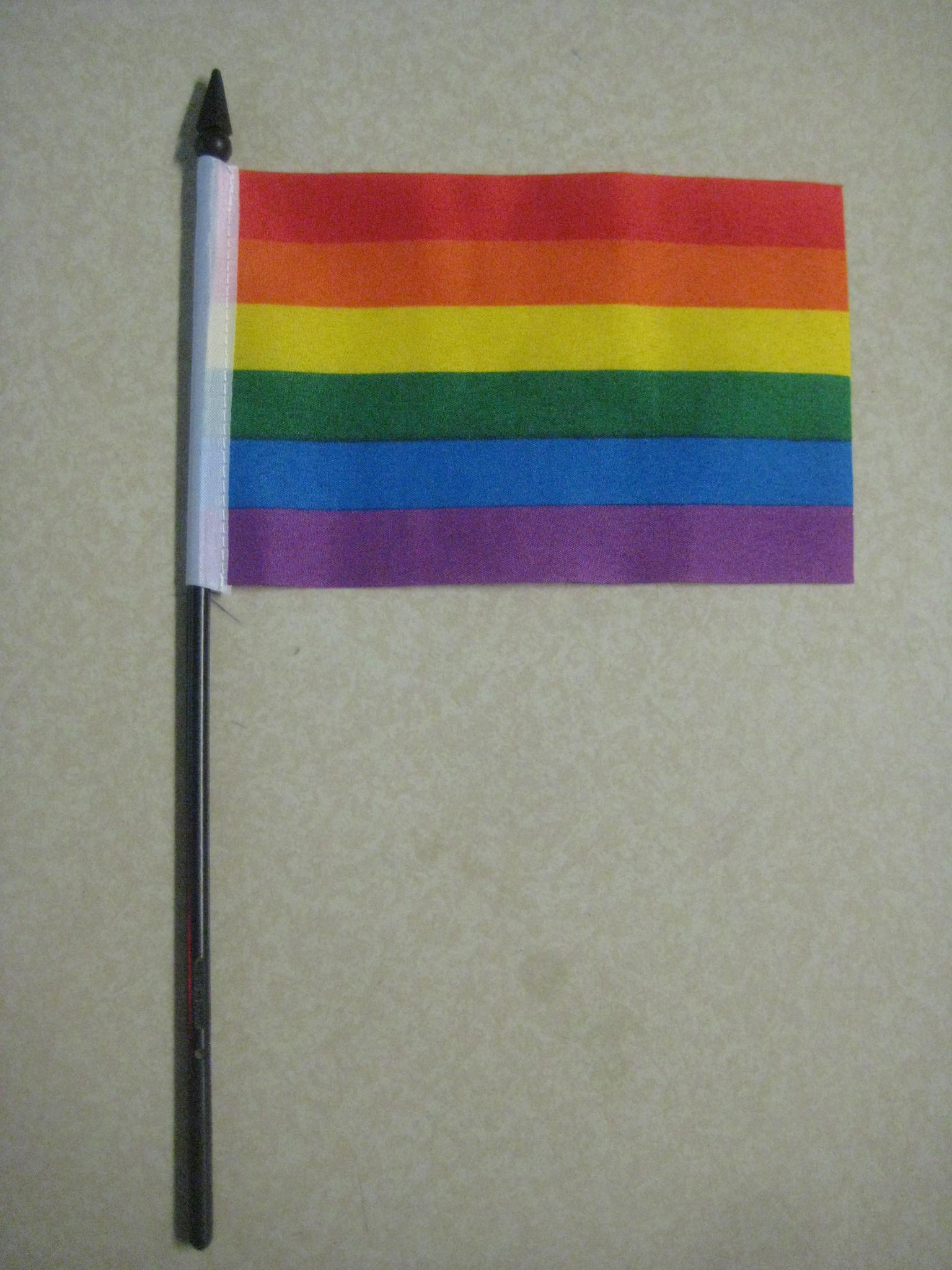 Philly Rainbow LGBT Stick Flags One Dozen Pack 4x6 Desktop Hand Held Flags