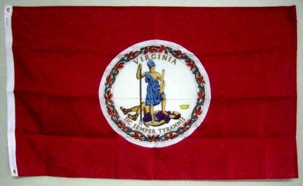 Red State Virginia Flag